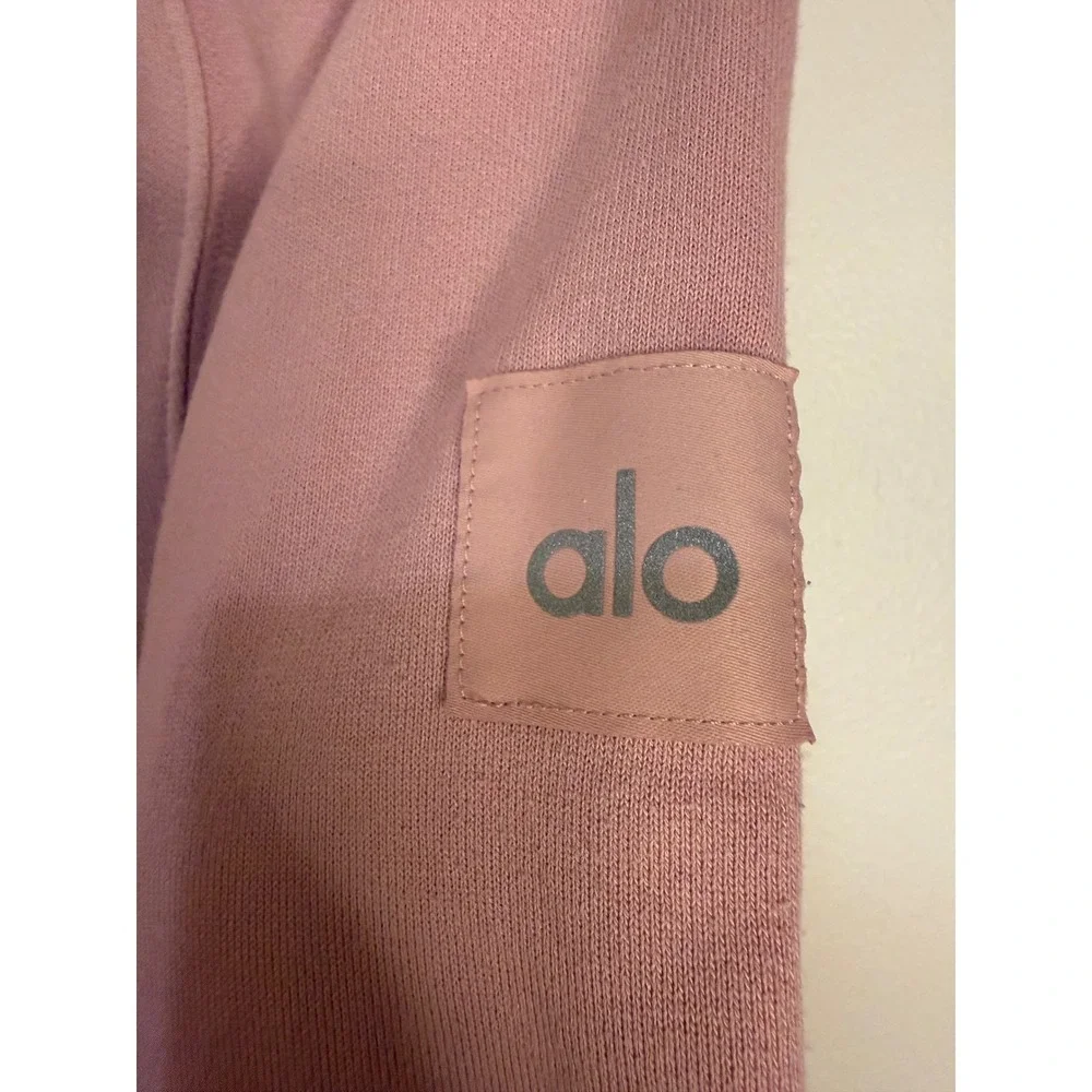 Alo Make Waves Hoodie Sunset Pink Tonal Size XS Unisex